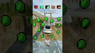 NOOB vs PRO vs HACKER vs HEROBRINE Car Jump Challenge 2 😈 🚗 shorts beamngdrive [upl. by Berger635]