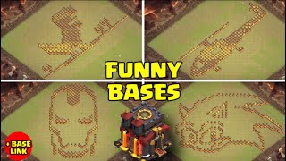 TH10 Funny amp Troll Bases link  Clash of Clans [upl. by Jd]