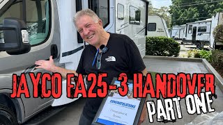 Full Jayco FA253 Optimum Motorhome Handover  Part One [upl. by Limaa97]