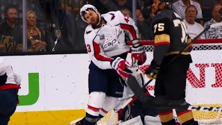 Tom Wilson eats the stick and gloves of Ryan Reaves [upl. by Deery]