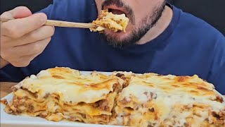 ASMR Lasagna Eating Sounds No Talking [upl. by Annaik722]