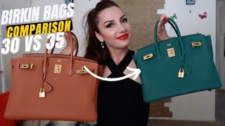 BIRKIN 30 VS BIRKIN 35 COMPARISON 🛍 [upl. by Llerrit]