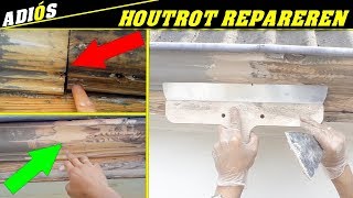 HOUTROT REPAREREN hout repareren met epoxy [upl. by Adiarf]