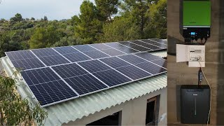 Instalación solar aislada de la red con inversor Master Power y batería de litio Weco [upl. by Doownil]