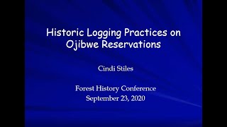 Wisconsin Forest History Conference  Historic Logging Practices on Ojibwe Reservations [upl. by Enenstein]