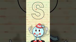 How to write Letter S I Letter Tracing alphabet S for Kids I Cartoon animation kidslearning kids [upl. by Ecirtaed]