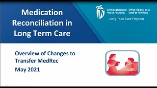 Medication Reconciliation in Long Term Care [upl. by Accire299]