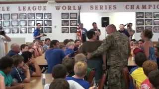 Father Surprises Son At Little League Baseball Camp After Return From Afghanistan [upl. by Tapes365]