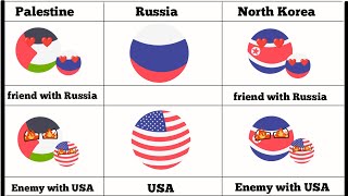 Usa vs Russia  their friends and enemies [upl. by Akenahs]