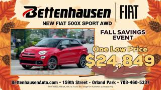 Bettenhausen Fiat  Used Car Mega Store  Fall Savings Event [upl. by Nmutua734]