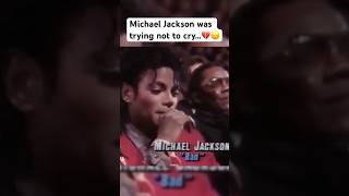 Michael Jackson Holding Back Tears 💔😢 shorts michaeljackson [upl. by Jonis]