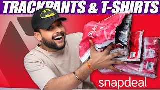 BEST TRACK PANTS amp TSHIRTS UNDER 500 on SNAPDEAL 🔥 Haul Review 2023  ONE CHANCE [upl. by Badger415]