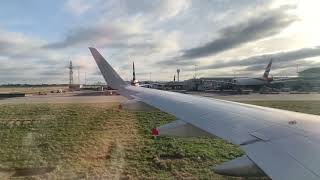 British Airways Airbus A320200 Pushback Engine Start Safety Demo at London Heathrow [upl. by Baggett722]