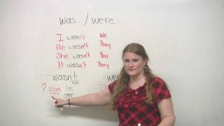 Basic English Grammar  quotWasquot and quotWerequot [upl. by Inaja]