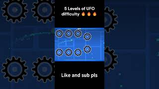 5 Levels of UFO Difficulty Geometry Dash 🔥🔥🔥viral trending geometrydash shorts [upl. by Trebleht]