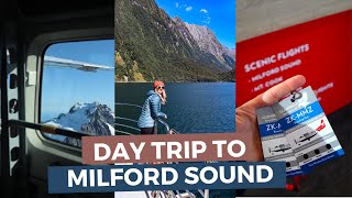 A BUCKET LIST day trip from Queenstown to Milford Sound Fly amp Cruise  VLOG 36 [upl. by Yor]