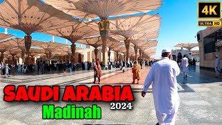 Madinah Streets 4K 2024  Madinah Live  Walk Near Masjid al Nabawi SAW [upl. by Otha174]