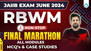 JAIIB RBWM Final Marathon 2024  RBWM Complete Module MCQs And Case Studies  By Rajeev Sir [upl. by Yanat77]