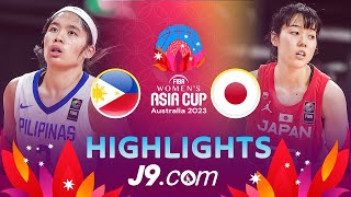 Philippines 🇵🇭 vs Japan 🇯🇵  J9 Highlights  FIBA AsiaCupWomen 2023 [upl. by Idolem]