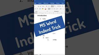 ✨ Master the Indent Trick in MS Word 🖋️ [upl. by Surbeck367]