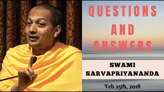 Ask Swami with Swami Sarvapriyananda  Feb 25th 2018 [upl. by Nora]