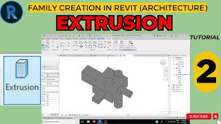 Extrusion  Autodesk Revit Architecture Family Full Tutorials aeccad [upl. by Lister]