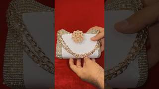 Fancy bridal clutch golden 😍 bridalclutches purse bridal fashion golden shorts [upl. by Ardnosak755]