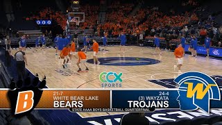 White Bear Lake vs Wayzata Boys High School Basketball State Quarterfinal [upl. by Nalrah]