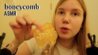 ASMR honeycomb eating  mouth sounds [upl. by Yeldud]