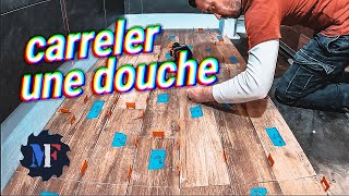 Je pose le CARRELAGE dans la DOUCHE ITALIENNE  Chantier Rénovation Suite Parentale Ep 15 [upl. by Enehs]