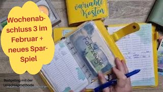 ❤️ Wochenabschluss Nr 3 und neues Sparspiel ❤️ Sparen mit der Umschlagmethode [upl. by Troc]