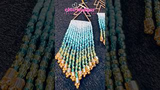 Beading Earrings Beading Tutorials Beading for beginners Quick Beading Beading without a loom [upl. by Milinda]