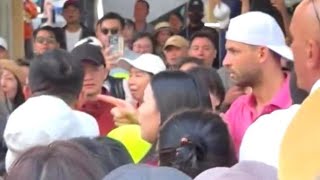 Dimitrov Angry Confronts Fan that Intentionally Tripped Him in Shanghai [upl. by Eitisahc]