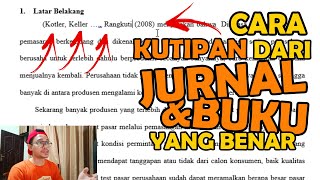 CARA MENULIS KUTIPAN JURNAL  BUKU KE DALAM SKRIPSI  Tips Skripsi [upl. by Sandon]