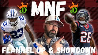 NFL DFS DraftKings Showdown Picks LIVE Strategy For TexansCowboys Monday Night Football Lineups [upl. by Asirral]