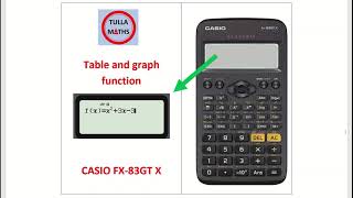 Table and graph function Casio calculator fx 83gtx new [upl. by Lussi955]