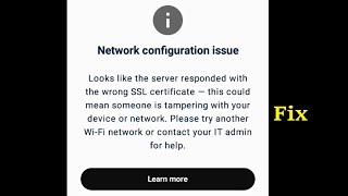 How to fix Network configuration issue in ChatGPT app in android mobile  wrong SSL certificate [upl. by Enneicul271]