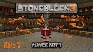 Minecraft  StoneBlock 3 EP7 Resource Generating Chickens [upl. by Eenwat806]