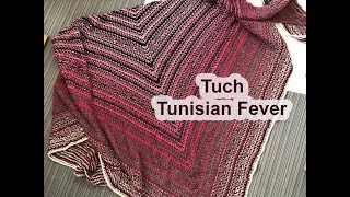 Tuch Tunisian Fever  Tunesisch Häkeln  Leicht [upl. by Nayb]