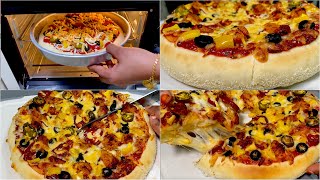 How to Make Pizza In OTG  PizzaHut Style Pizza Recipe  നിങ്ങൾ ആവശ്യപ്പെട്ട വീഡിയോ ചിക്കൻ പിസ്സ [upl. by Gunilla958]