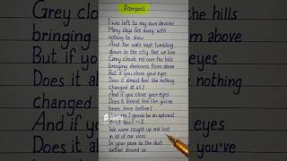 and the walls kept tumbling down lyrics  pompeii lyrics [upl. by Natsirc696]