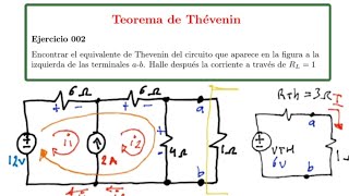 Teorema de ThÃ©venin Ejercicio 002 [upl. by Nnel]