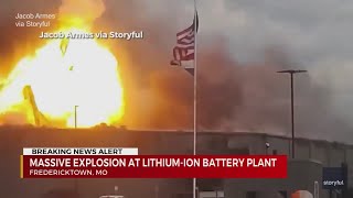 Massive explosion at battery plant [upl. by Bunder]