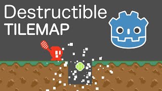 Destructible  Breakable Tilemaps in Godot [upl. by Nonnair]