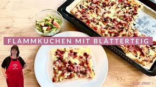 Schneller Flammkuchen mit Blätterteig [upl. by Hershel]