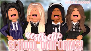 ROBLOX BLOXBURG SCHOOL UNIFORMS CODES amp LINKS [upl. by Brentt]