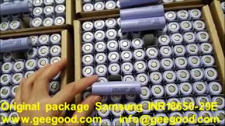 Original package Samsung INR18650 29E 2850mAh 10A power battery for EV from Geegood [upl. by Neill]