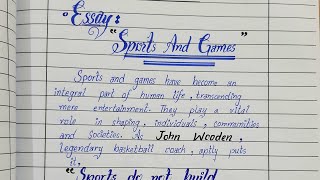 Essay on Sports and Games  Quotations  Importance of Sports [upl. by Hittel]