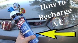 0611 Civic Si  How to Recharge AC System [upl. by Lamaj]