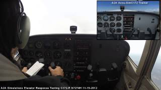 A2A AccuSIm C172 Trainer Elevator Response [upl. by Taddeo]